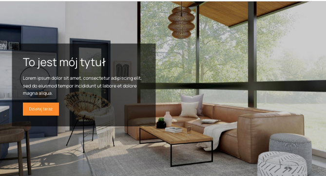 Sekcja z wysokością min. 95%.